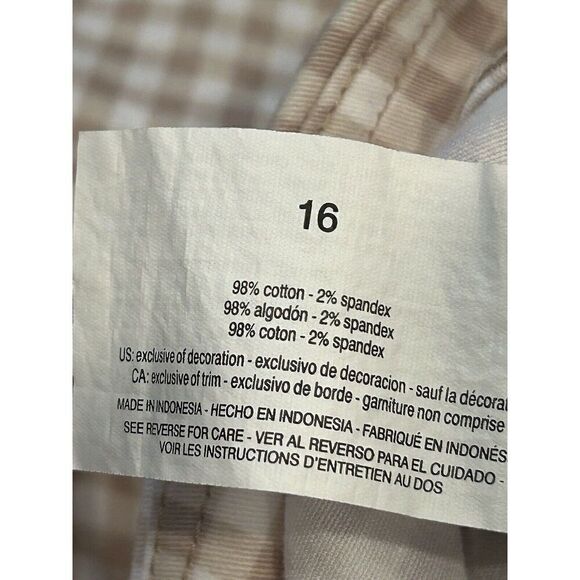 Gloria Vanderbilt All Around Slimming Amanda Shorts Women's Size 16 Plaid - Picture 4 of 5